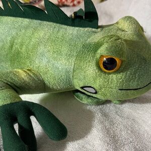 Vibrant Green Iguana Stuffed Animal Toy